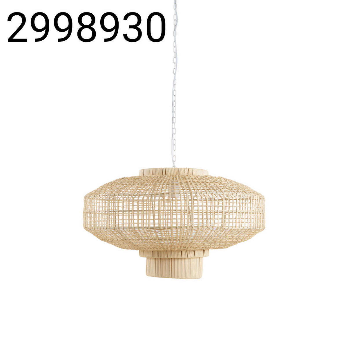 HÄNGELAMPE Paldor - Braun - 60/60/33.5 cm - Braun, Naturmaterialien (60/60/33.5cm) - Light & Living