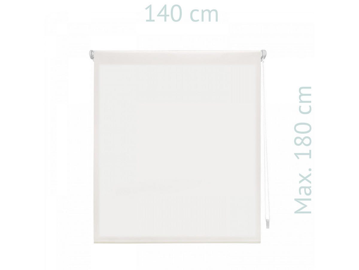 ROLLO Easyfix Polyester Transluzent Grauweiß 140x180 - Hellgrau, Textil (140/180/1cm) - Purline
