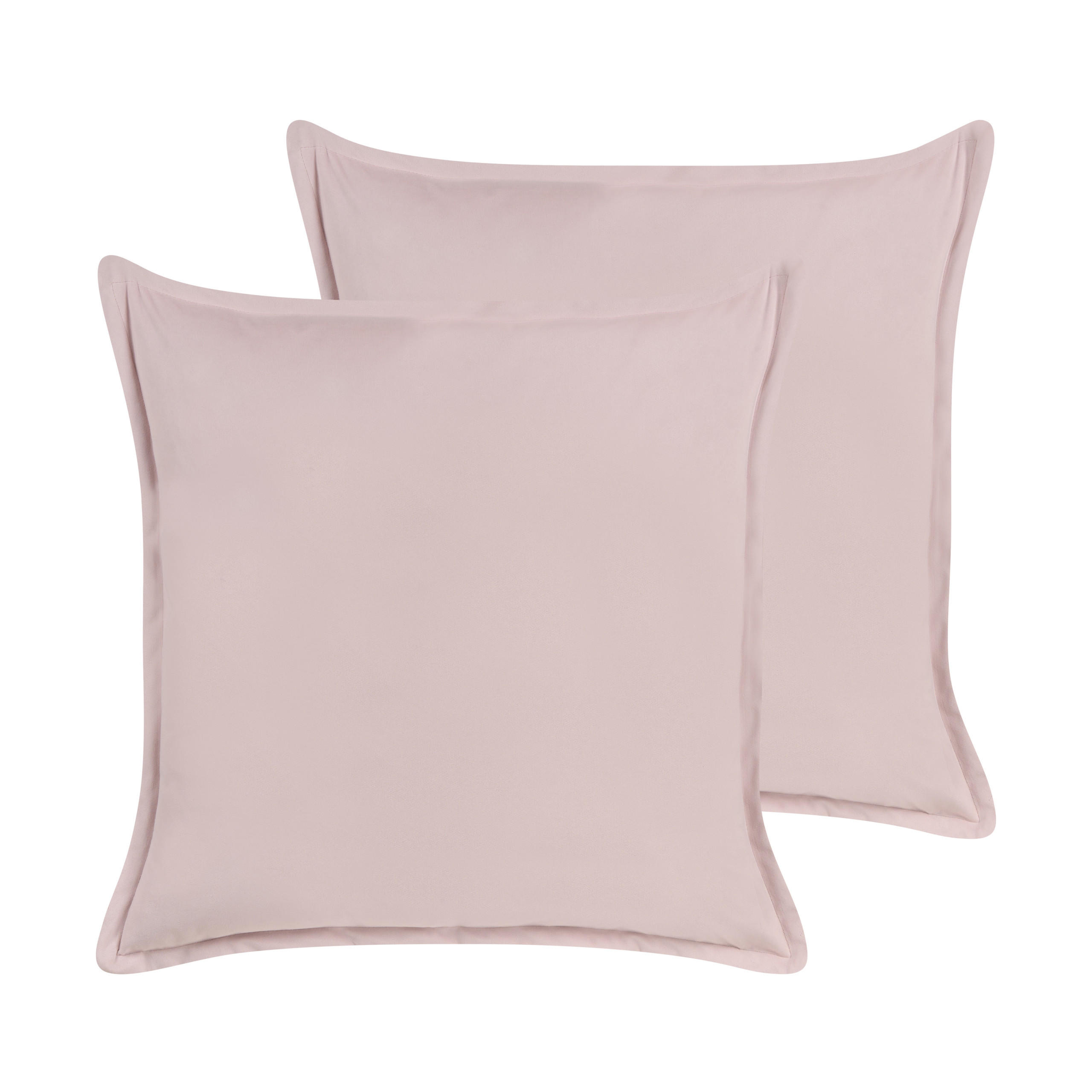 DEKOKISSEN 2er-Set Rosa 60/60 cm Eustoma - Pink, Textil (60/60cm) - Beliani