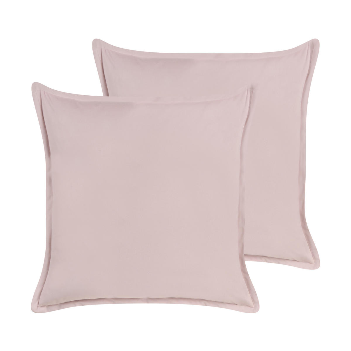DEKOKISSEN 2er-Set Rosa 60/60 cm Eustoma - Pink, Textil (60/60cm) - Beliani