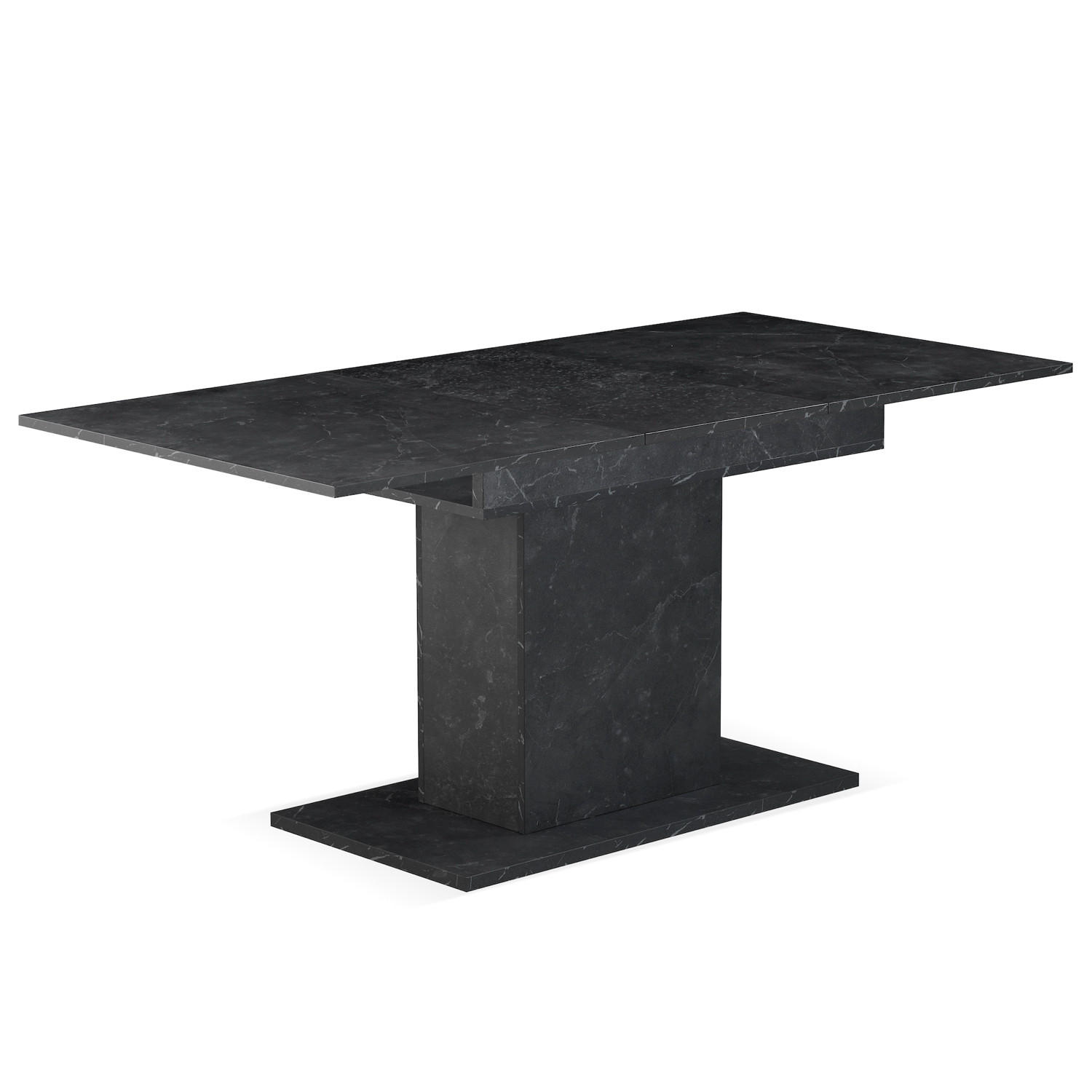 ESSTISCH BOSCO 120-160/80/76 cm - Anthrazit, Holzwerkstoff (80/120/76cm) - B&D Home