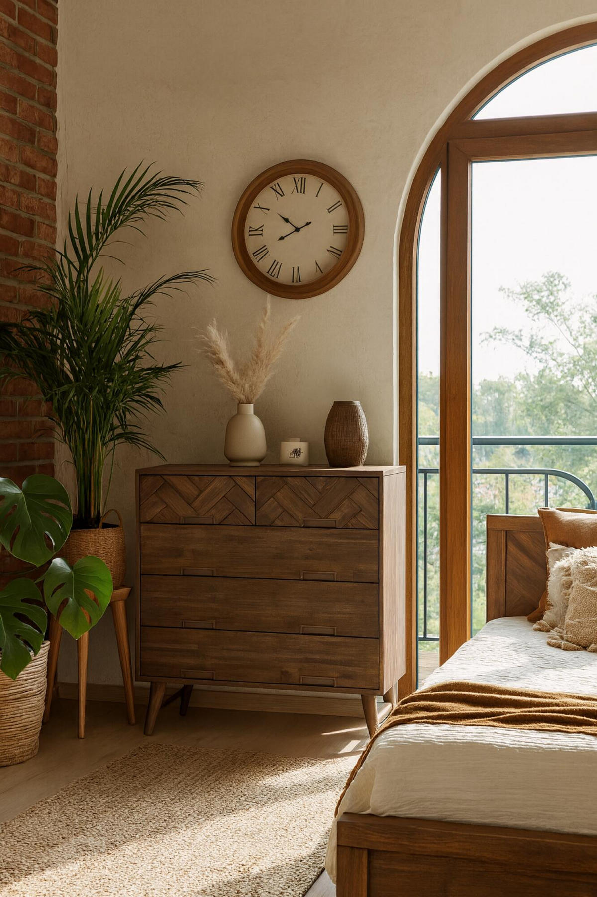 KOMMODE ASHTON Braun 100x45x105 cm - Braun, Holz (100/105/45cm) - FURNLUX