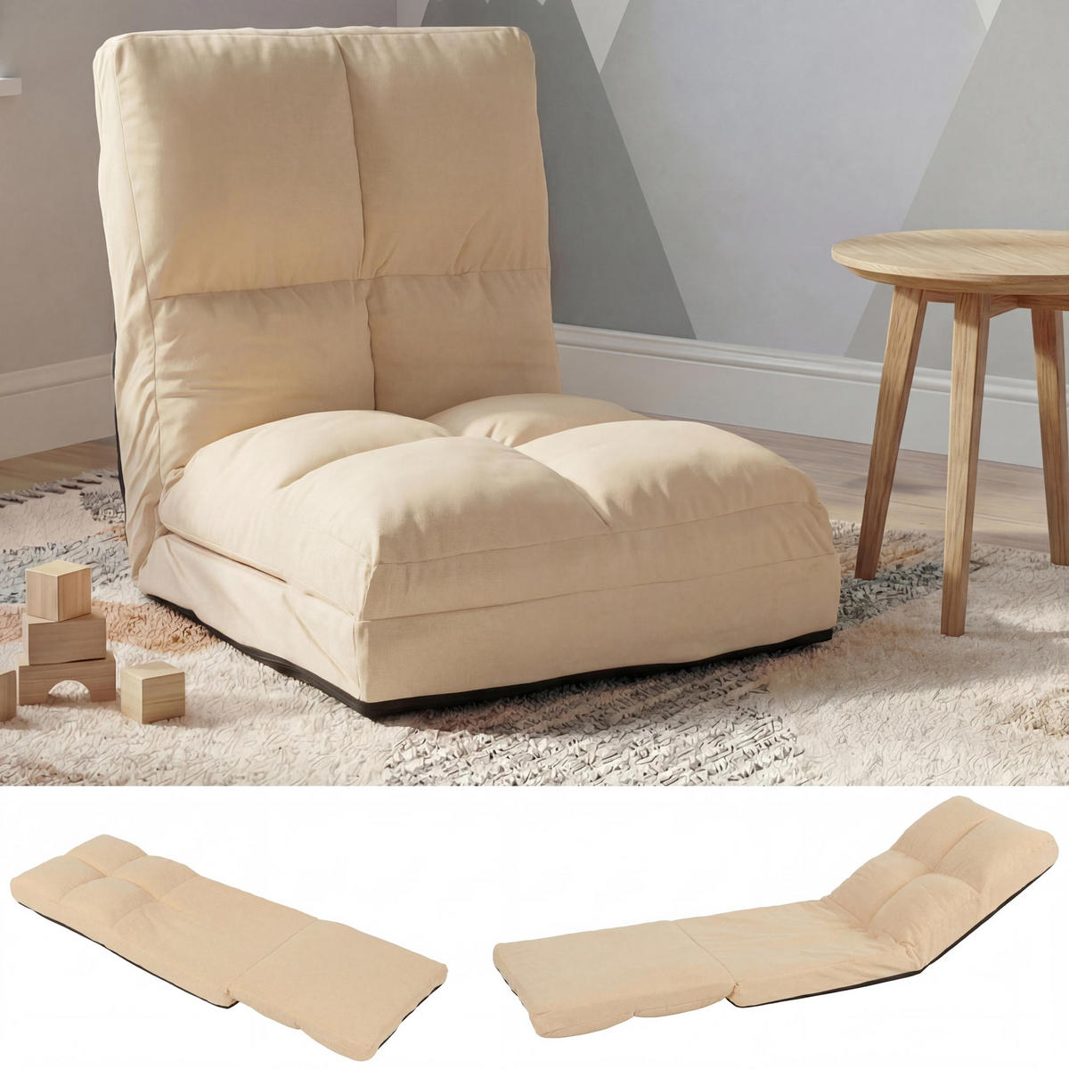 BODENSESSEL Beige - Beige, Textil (54/58/63cm) - MCW