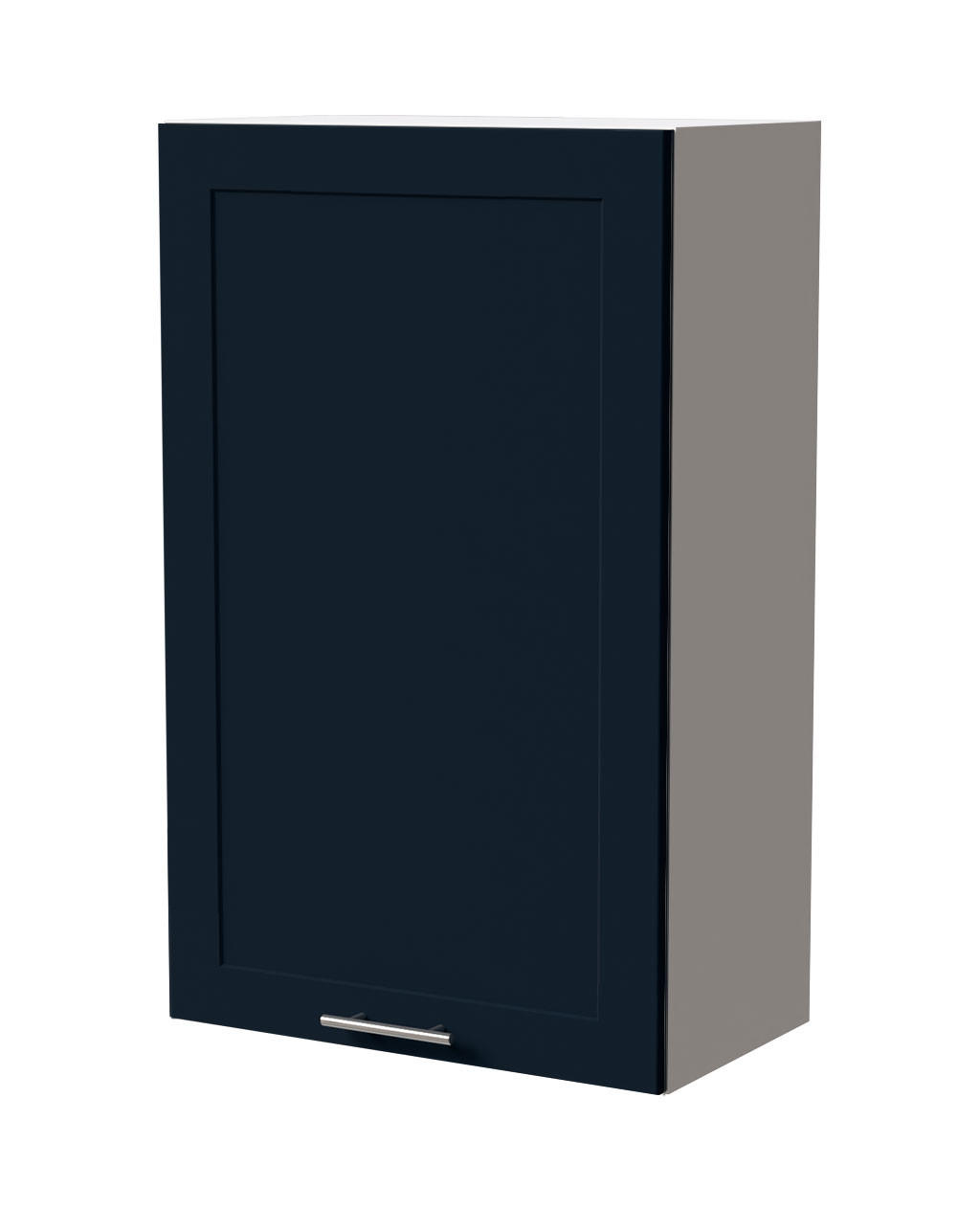 HÄNGESCHRANK Oslo W4/60/1 Weiß / Indigo Matt 60 / 32,5 / 96cm - Weiß/Dunkelblau, Holz/Holzwerkstoff (60/96/32.5cm) - Feldmann-Wohnen