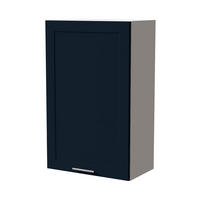 HÄNGESCHRANK Oslo W4/60/1 Weiß / Indigo Matt 60 / 32,5 / 96cm - Weiß/Dunkelblau, Holz/Holzwerkstoff (60/96/32.5cm) - Feldmann-Wohnen