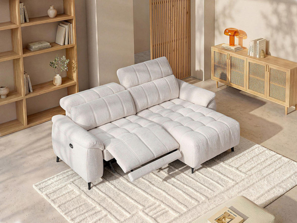 RELAXSOFA - 4 Personen - stoff - beige Celtimo - Beige, Textil/Metall (230/79/169cm) - Vente-Unique