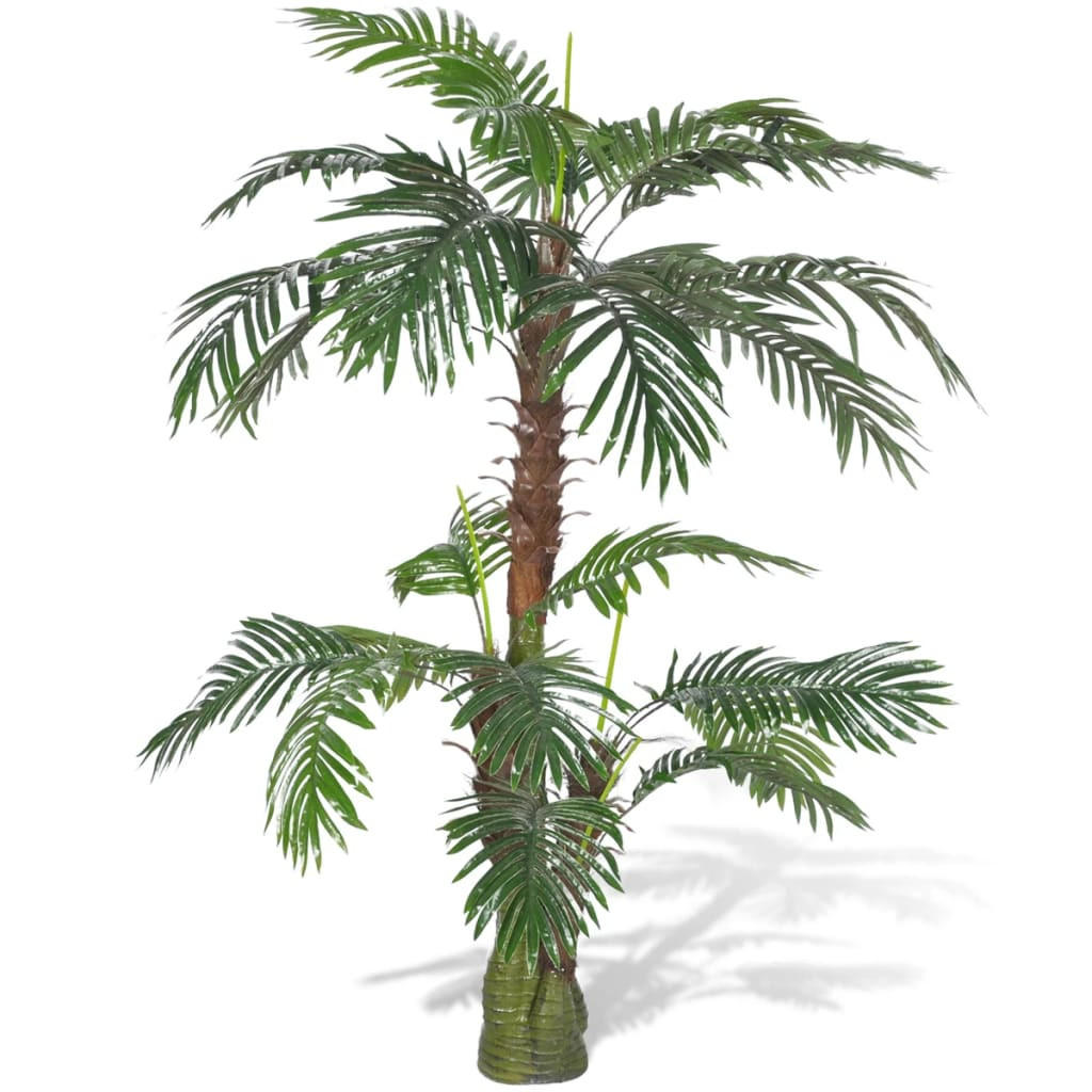 KÜNSTLICHE Pflanze Cycas-Palme 150 Cm - Schwarz/Braun, Holz/Kunststoff (150cm) - vidaXL