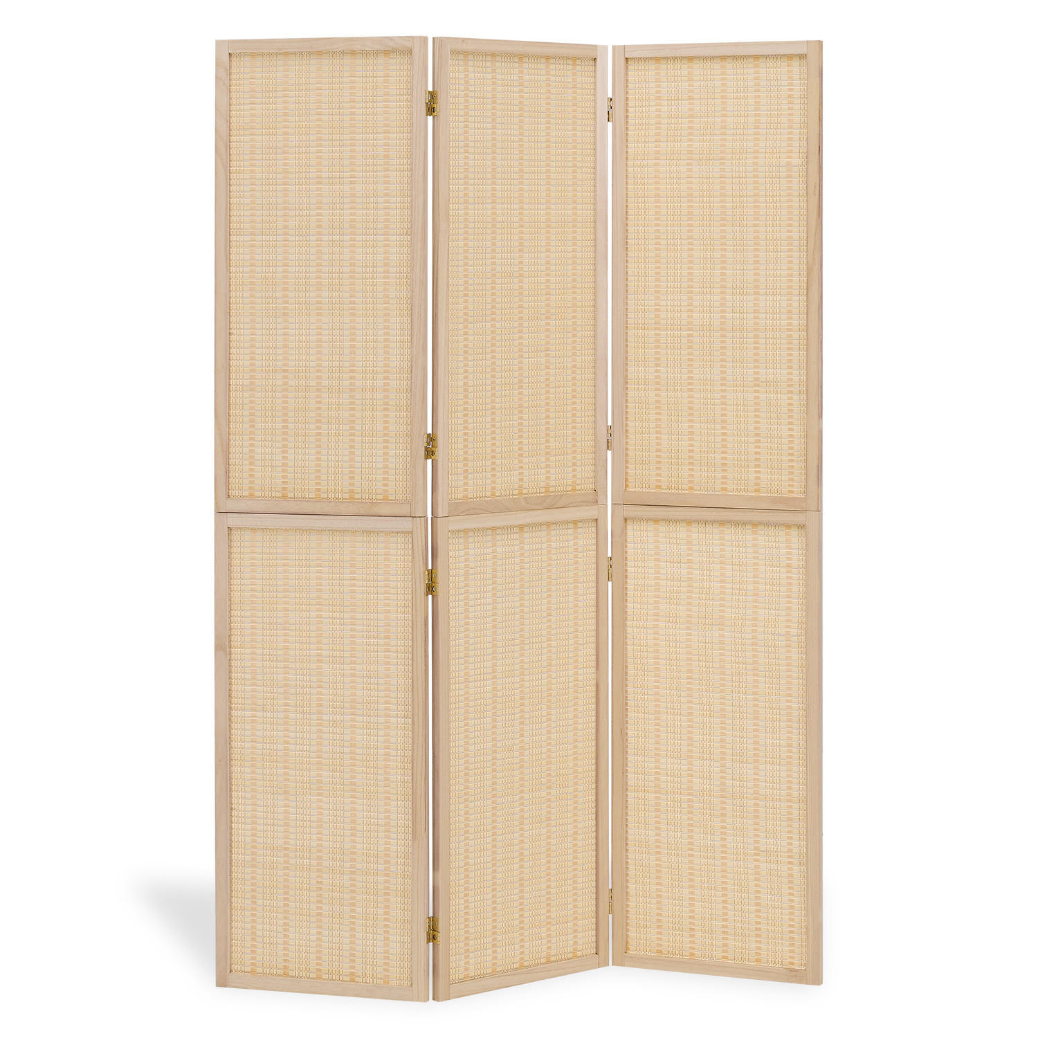 PARAVENT 120/170 cm Natur Holz Bambus - Braun, Holz/Naturmaterialen (120/170/2cm) - Homestyle4u