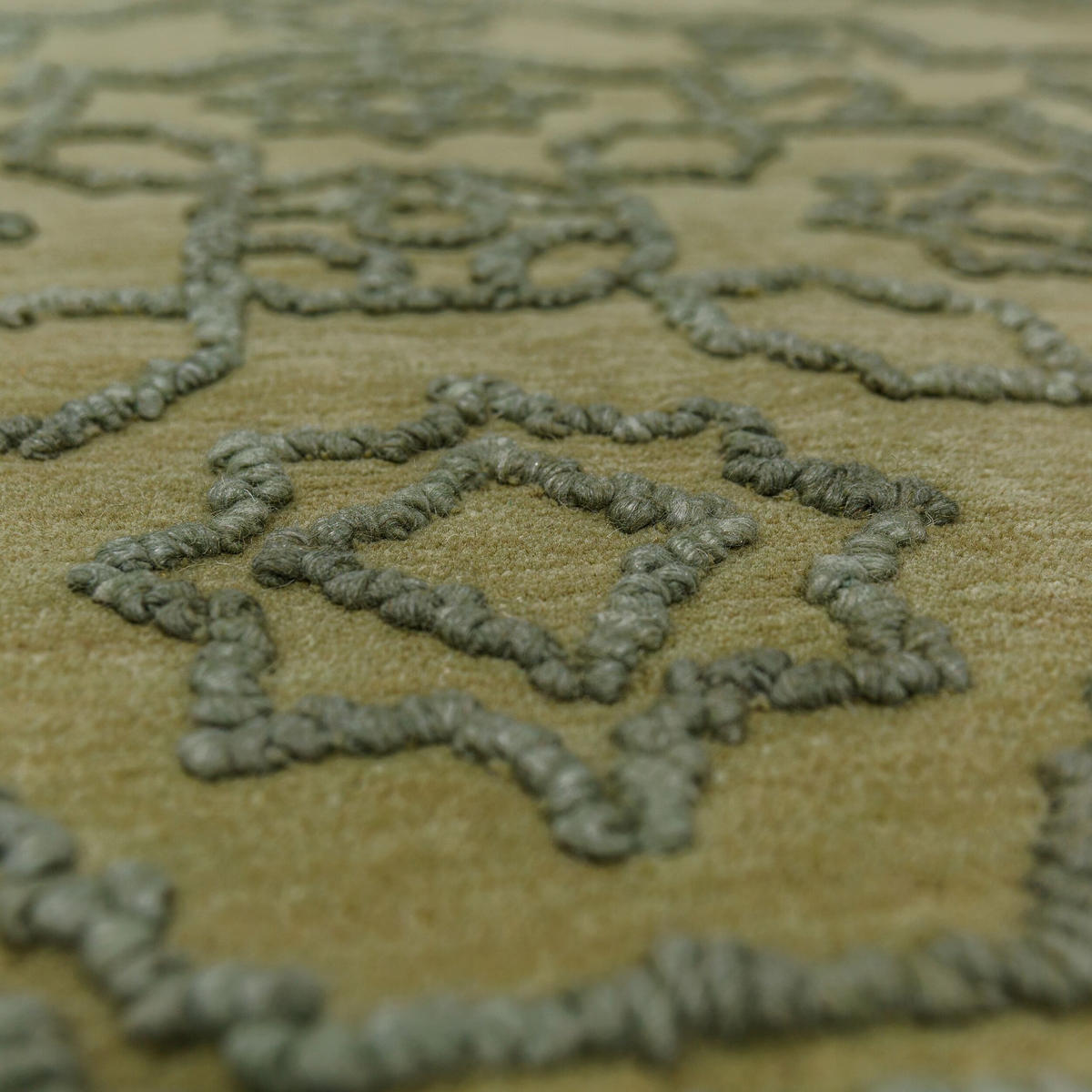 TEPPICH aus Wolle TINGIR in Grün, abstrakt, 200 x 290 cm - Grün, Textil (200/290cm) - KADIMA DESIGN
