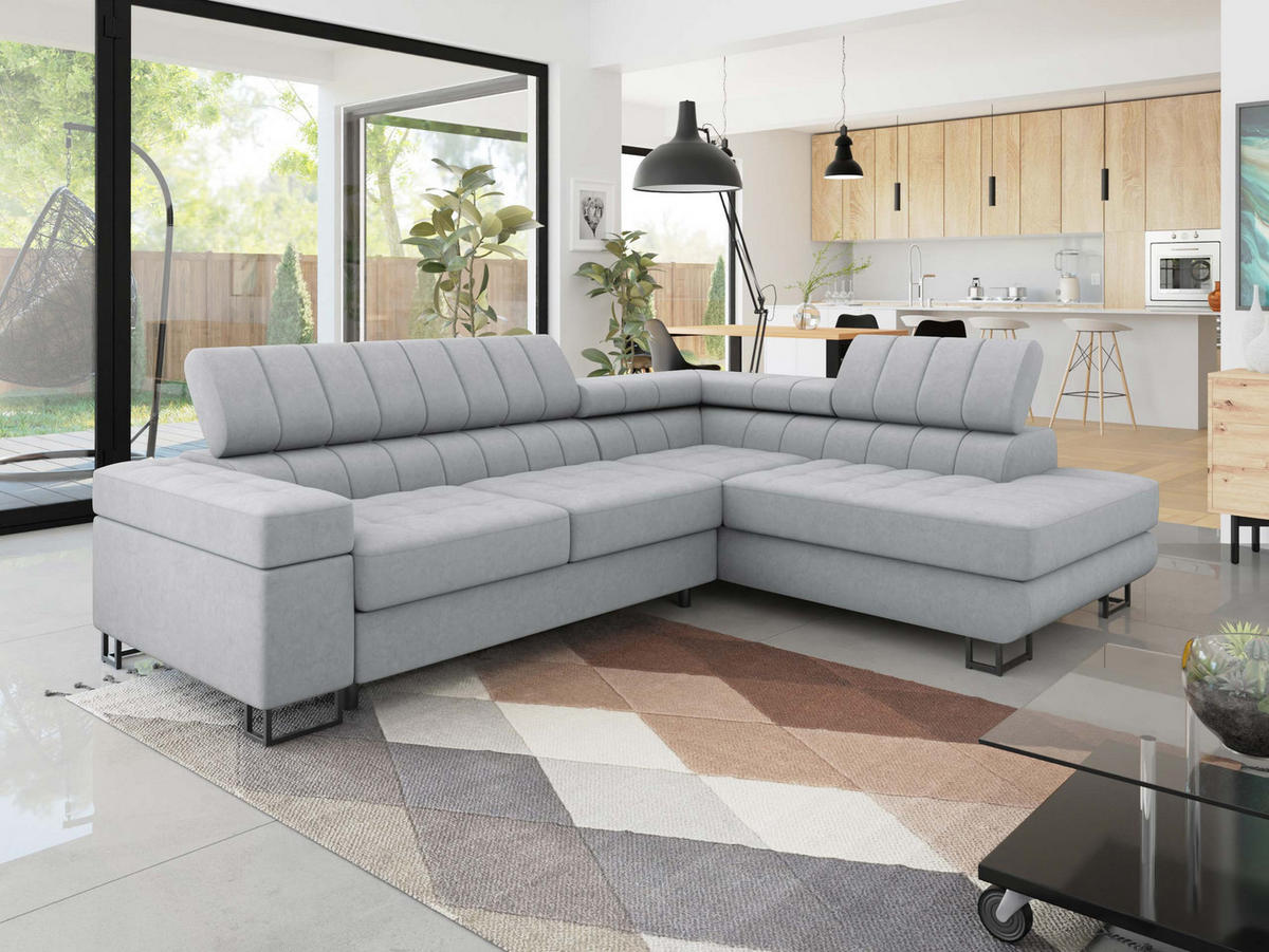 ECKSOFA Laris Premium, Seite: Rechts - Kaschmir/Schwarz, Holz/Textil (271/203cm) - MIRJAN24