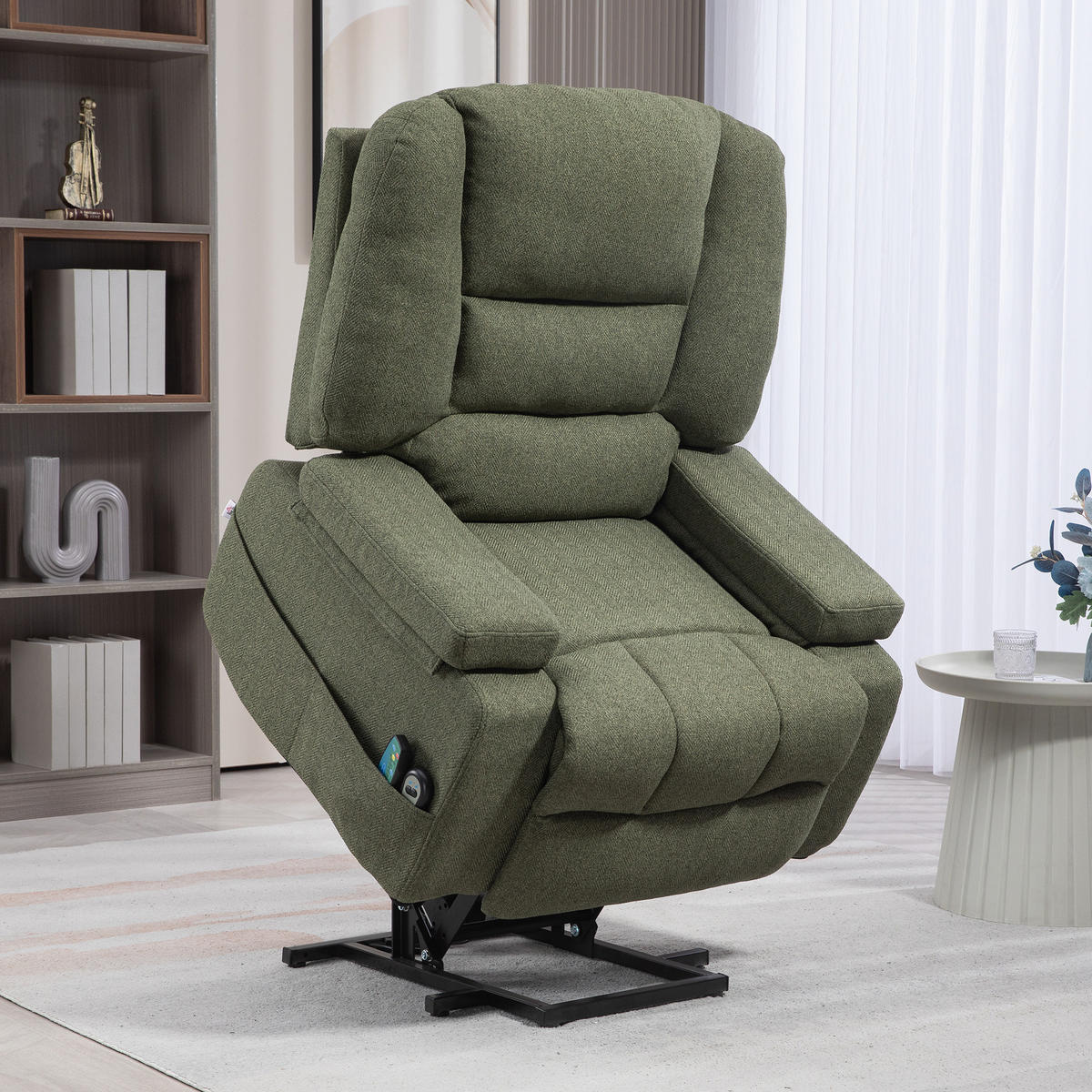 MASSAGESESSEL DE-15406 elektrisch mit Massage und Heizung Grün - Grün, Metall (90/102/97cm) - ComfortXL