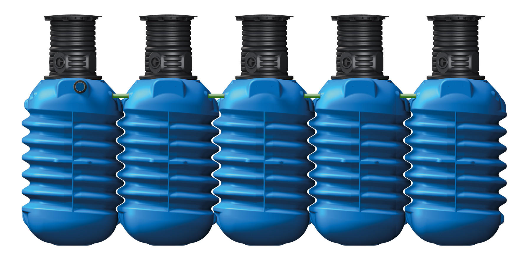 ERDTANK-PAKET 12500 L - Blau, Kunststoff (147/201/576cm) - 4rain
