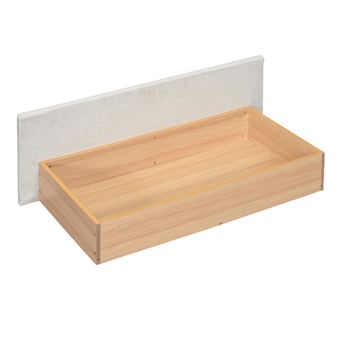 POLSTERBETT 140/200 cm beige mit LED-Beleuchtung und USB-Anschluss - Beige, Textil (140/200cm) - OKWISH