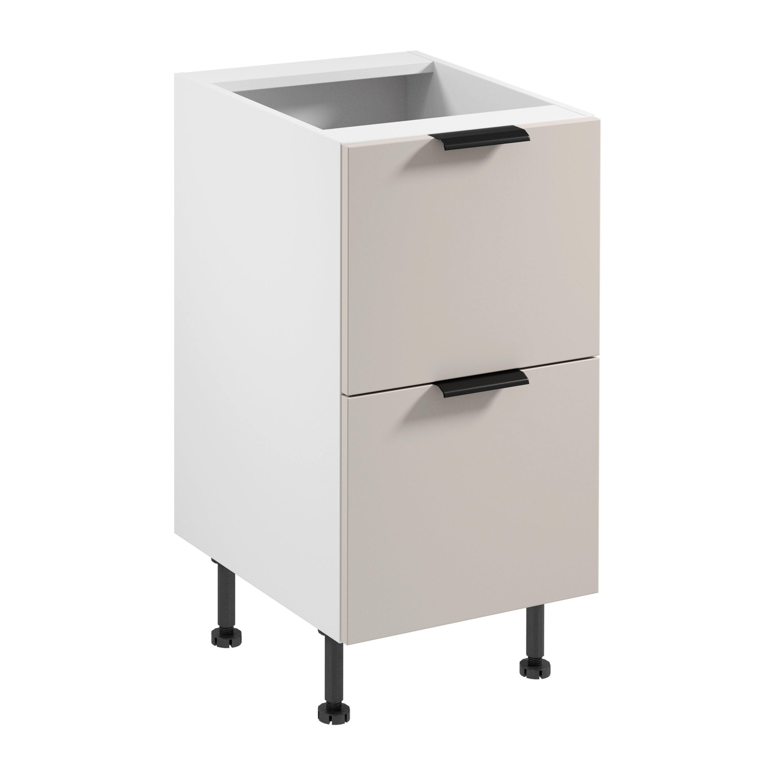Royal24_Markt Unterschrank Weiß, Beige 45x87x52 cm