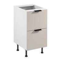 UNTERSCHRANK D45S2 AX – Sorento Weiß Beige – Weiß / Beige - Beige/Weiß, Holzwerkstoff (45/87/52cm) - ROYAL24_MARKT