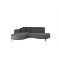 ECKSOFA L-Form Designer Modena Rein Stoff Quelle Graphit Links - Graphitfarben, Holz/Textil (165/236cm) - Kaiser Möbel