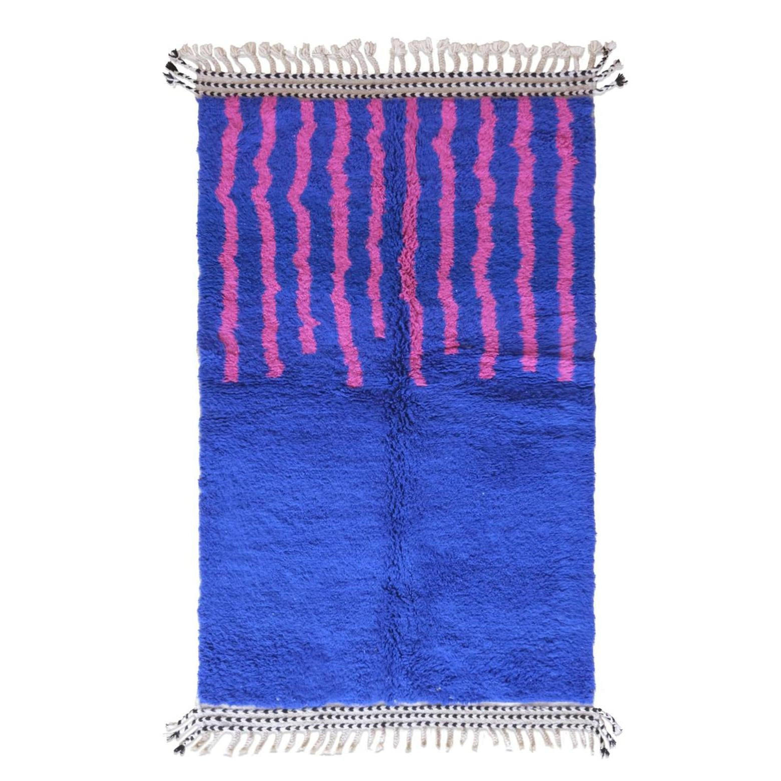 TEPPICH grafisch originell 133x 238 cm - Blau, Naturmaterialien (133/238cm) - AFK Living