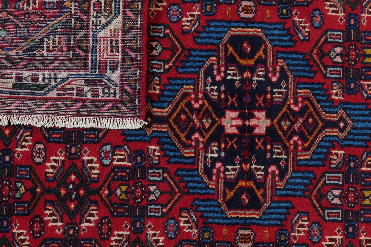 ORIENTTEPPICH handgeknüpft Assadabad Rot 143/108 cm Schurwolle - Rot, Textil (108/143cm) - Looma