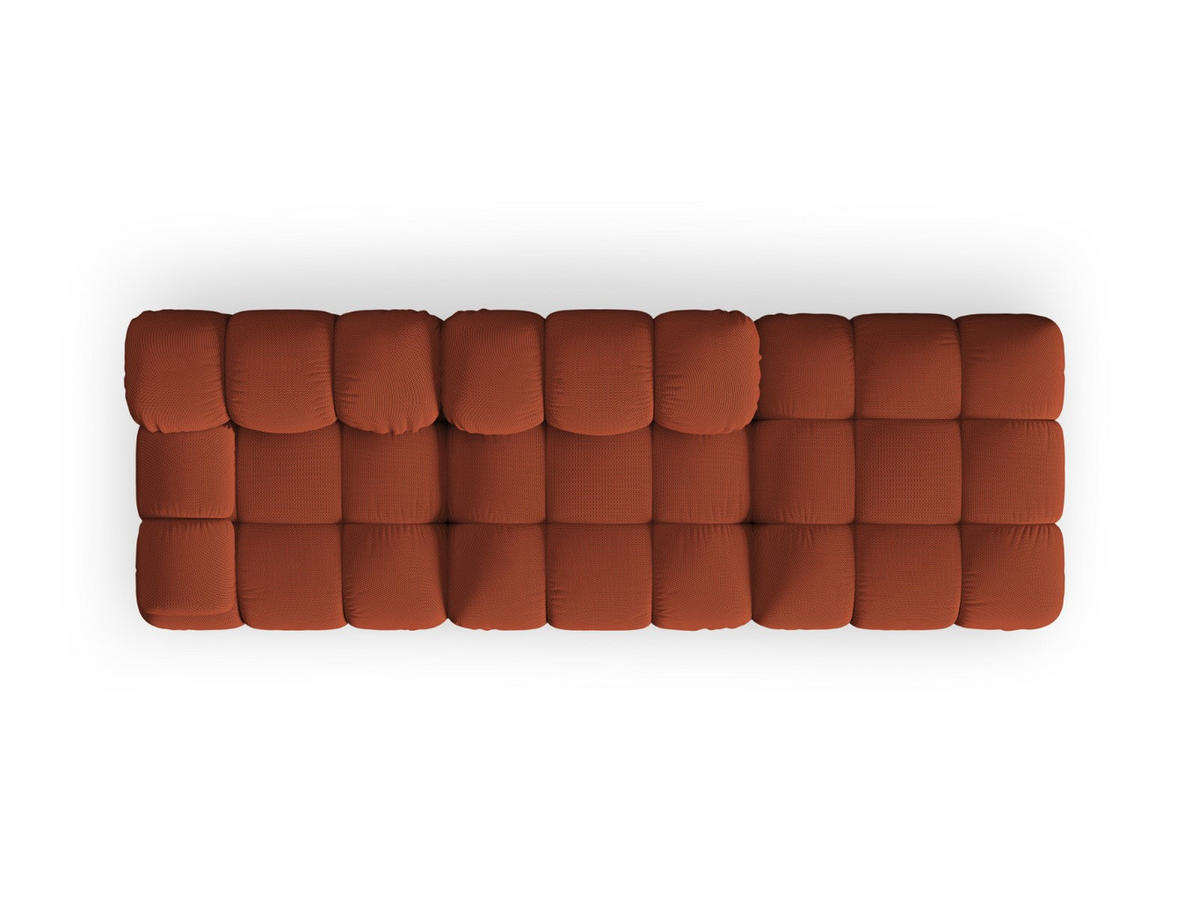 SOFA modular rechts Bellis aus 3D-Stoff ziegelstein 4 Sitzplätze - Orange, Textil (282/70/94cm) - Micadoni