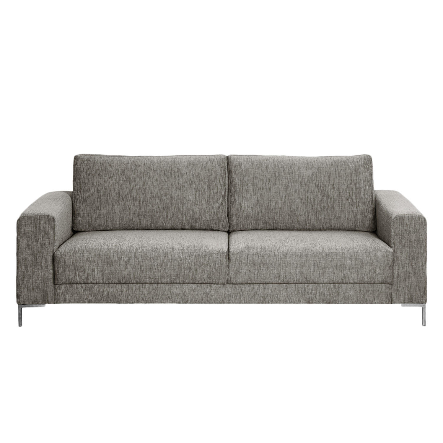 3-SITZER SOFA - Silberfarben/Hellblau, Textil/Metall (221/83/89cm) - home24