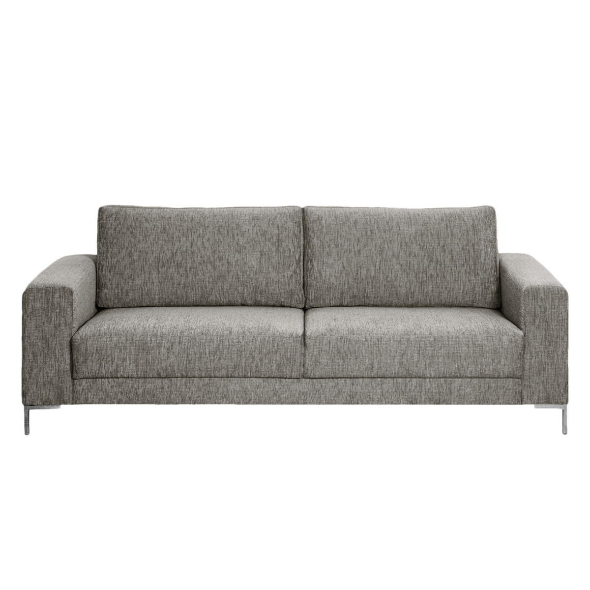 3-SITZER SOFA - Silberfarben/Hellblau, Textil/Metall (221/83/89cm) - home24