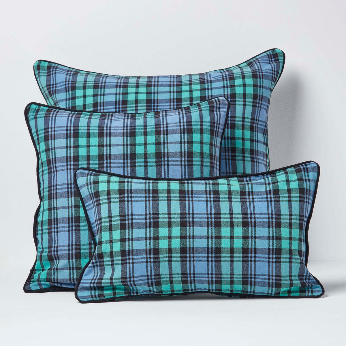 KISSENHÜLLE Black Watch Schottenkaro 45/45 cm - Blau, Textil (45/45cm) - Homescapes