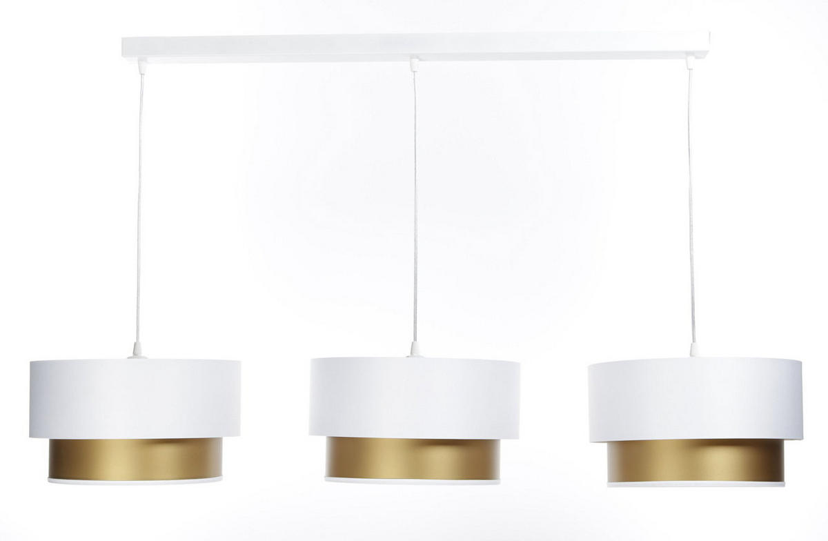HÄNGELEUCHTE Gold 30/88 cm - Weiß, Kunststoff (30/2.6/88cm) - ONZENO