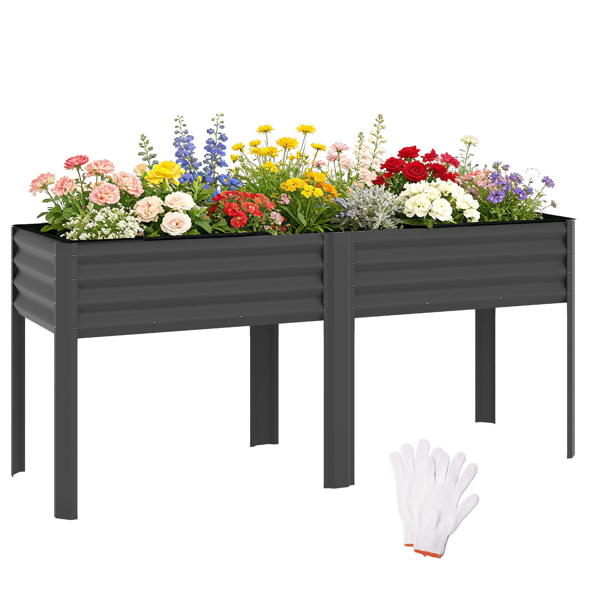 ComfortXL Hochbeet Dunkelgrau 180x80x55 cm