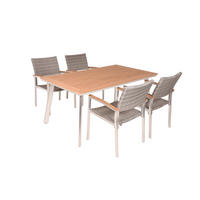 GARTEN-SITZGRUPPE Names 5-teilig Gartenmöbel-Set - Braun, Kunststoff - DELUKE