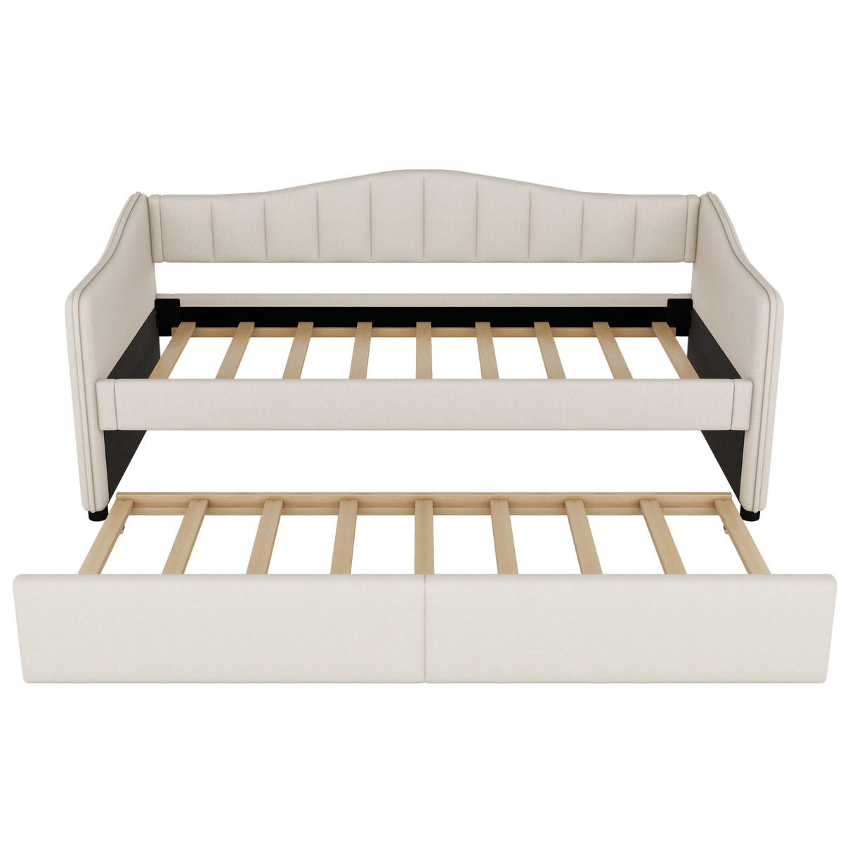 POLSTERBETT 90/190 cm aus PU mit USB-Ladefunktion LED und Stauraum Schwarz - Schwarz, Kunststoff (90/190cm) - Modenvie