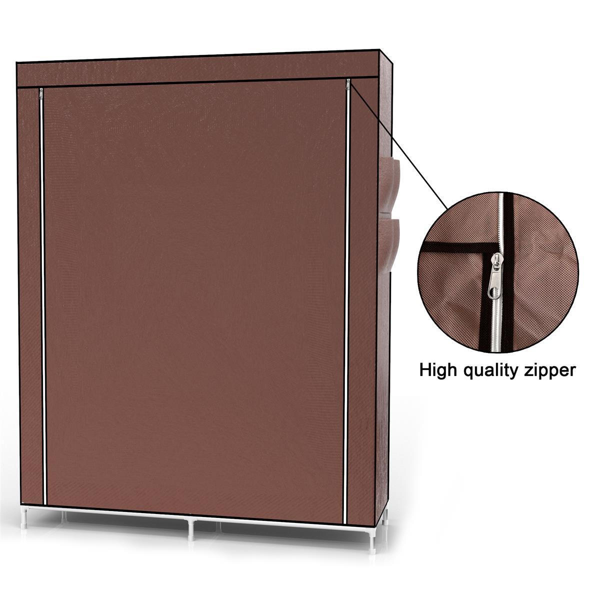 FALTSCHRANK - Braun, Textil (45/170/108cm) - Intirilife