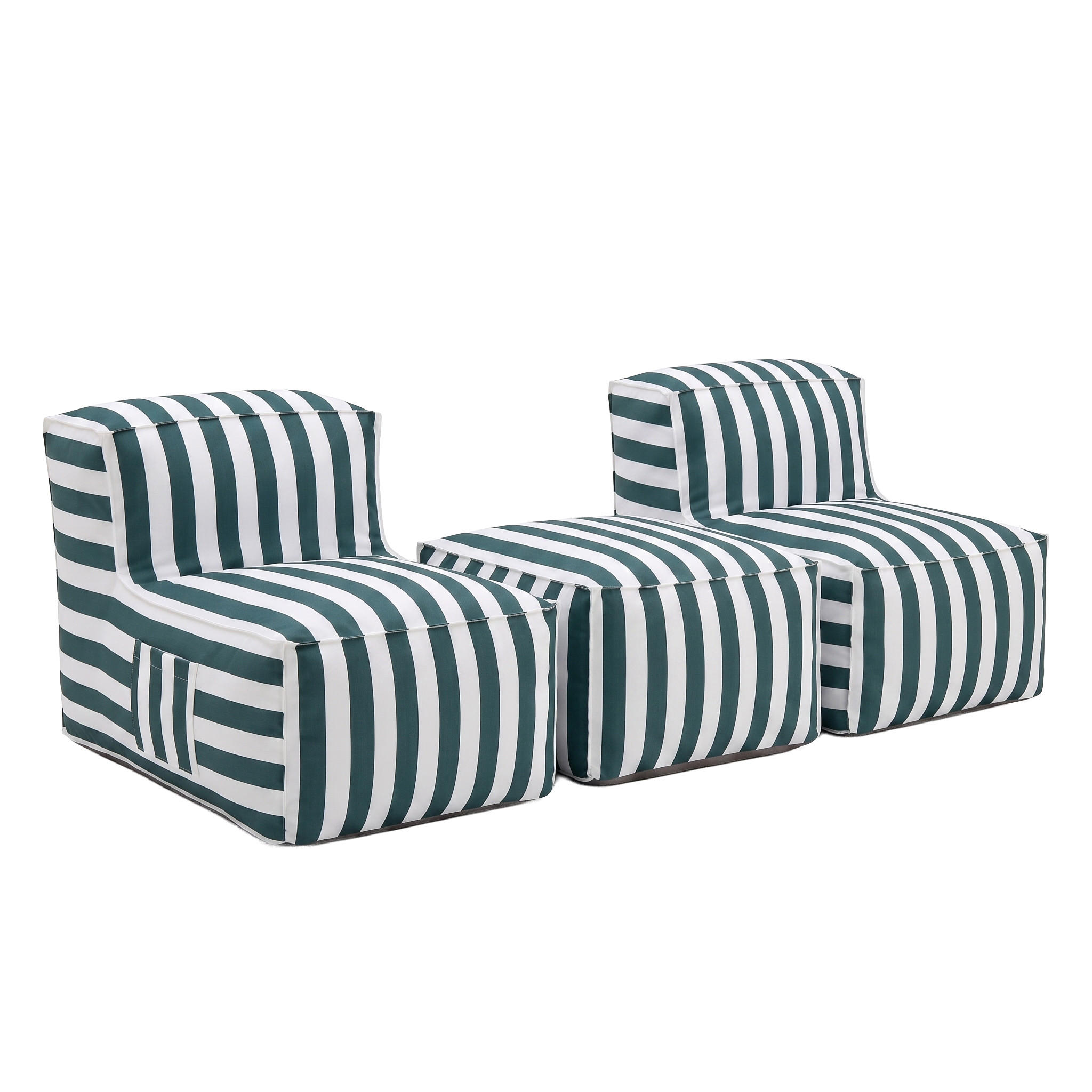 GARTENLOUNGE-SET SOFT SET 4 Grün - Grün, Textil - Muffo