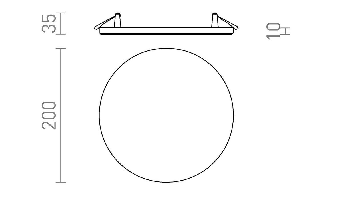 EINBAULEUCHTE BJORK R 20 Weiß 18 W - Weiß, Metall (20/20/2cm) - Rendl