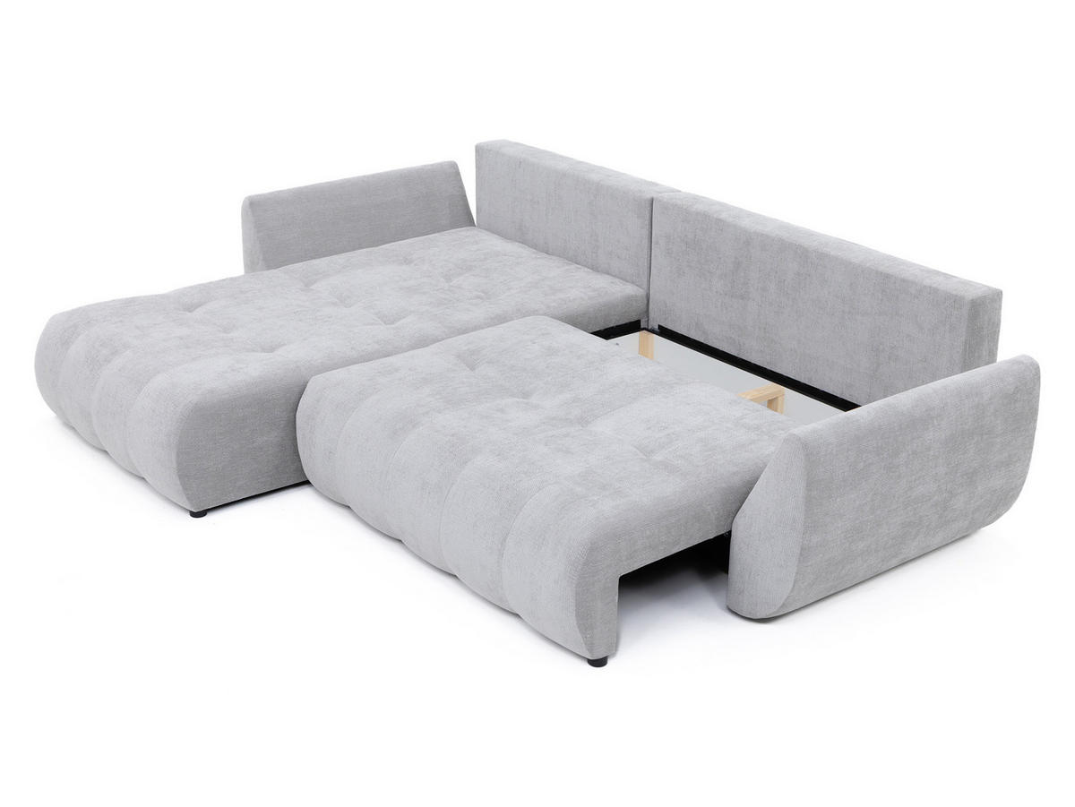 ECKSOFA Faro - Creme/Schwarz, Holz/Kunststoff (283/195cm) - MIRJAN24