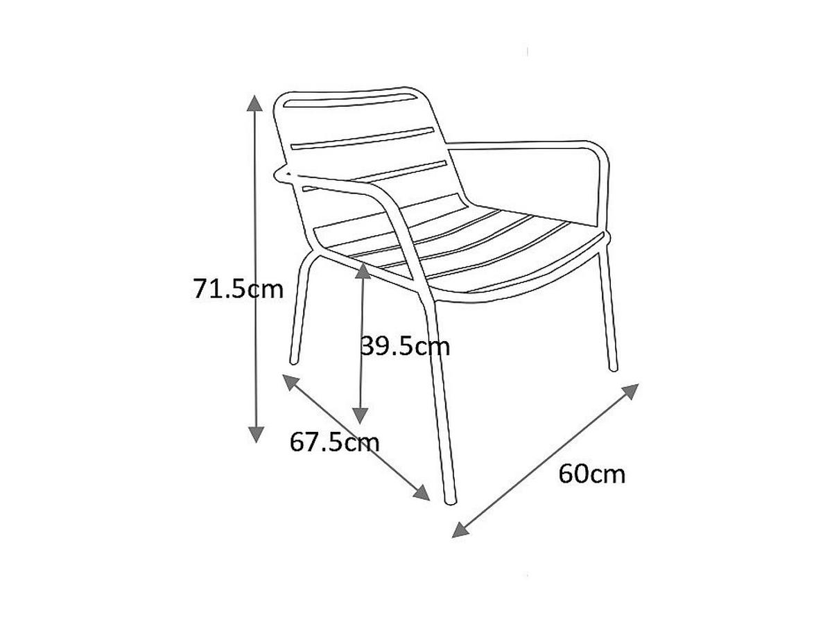 GARTENSESSEL - 1 Person - metall - khaki Mirmande - Schlammfarben, Metall (60/71.5/67.5cm) - Vente-Unique