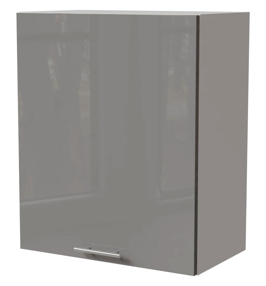 KÜCHENHÄNGESCHRANK Essen W2/60 Grau Hochglanz / Weiß Matt 60 / 32,5 / 72cm - Weiß/Grau, Holz/Holzwerkstoff (60/72/32.5cm) - Feldmann-Wohnen