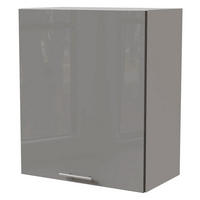 KÜCHENHÄNGESCHRANK Essen W2/60 Grau Hochglanz / Weiß Matt 60 / 32,5 / 72cm - Weiß/Grau, Holz/Holzwerkstoff (60/72/32.5cm) - Feldmann-Wohnen