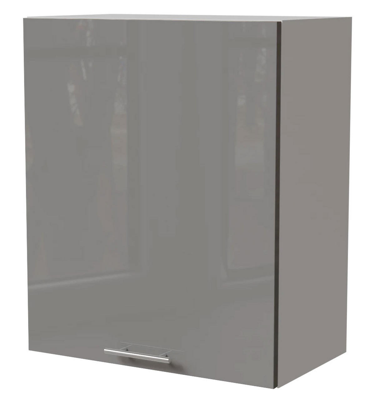 KÜCHENHÄNGESCHRANK Essen W2/60 Grau Hochglanz / Weiß Matt 60 / 32,5 / 72cm - Weiß/Grau, Holz/Holzwerkstoff (60/72/32.5cm) - Feldmann-Wohnen