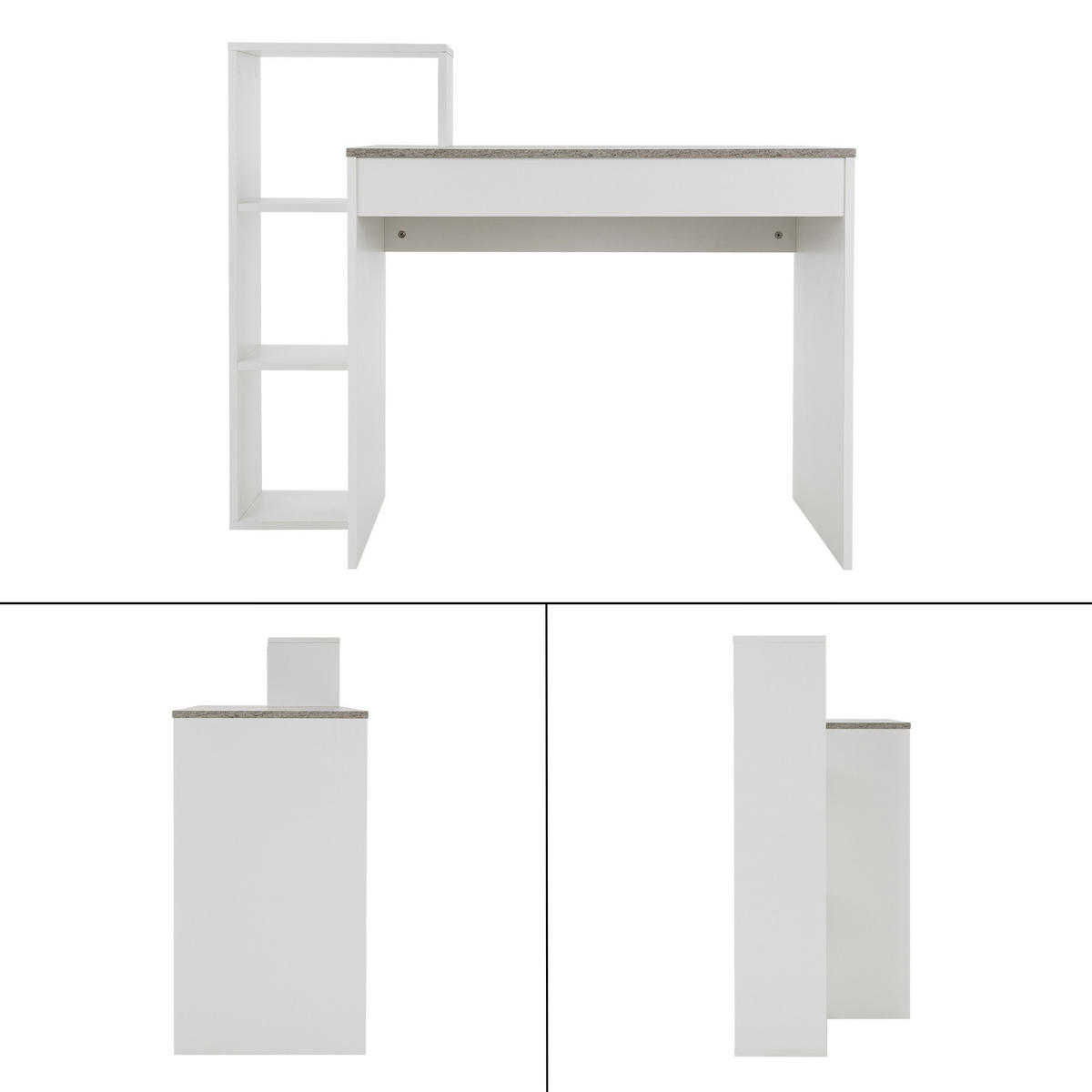 SCHREIBTISCH - Grau, Holzwerkstoff (110/40/91cm) - ML-DESIGN