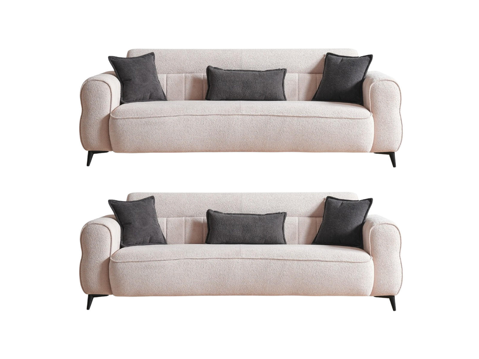 Villa Möbel Sitzgarnitur Beige 247x87x104 cm