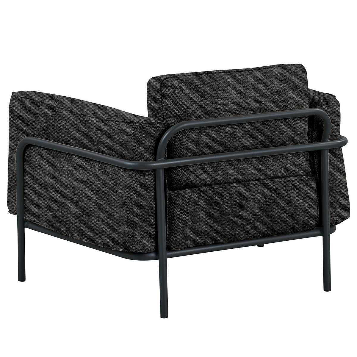 OUTDOOR-SESSEL - Schwarz, Textil/Metall (100/76/88cm) - home24