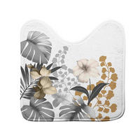 TOILETTENTEPPICH Kelly 45/45 cm mit Blumenmuster - Multicolor, Textil (45/45cm) - Douceur d´intérieur