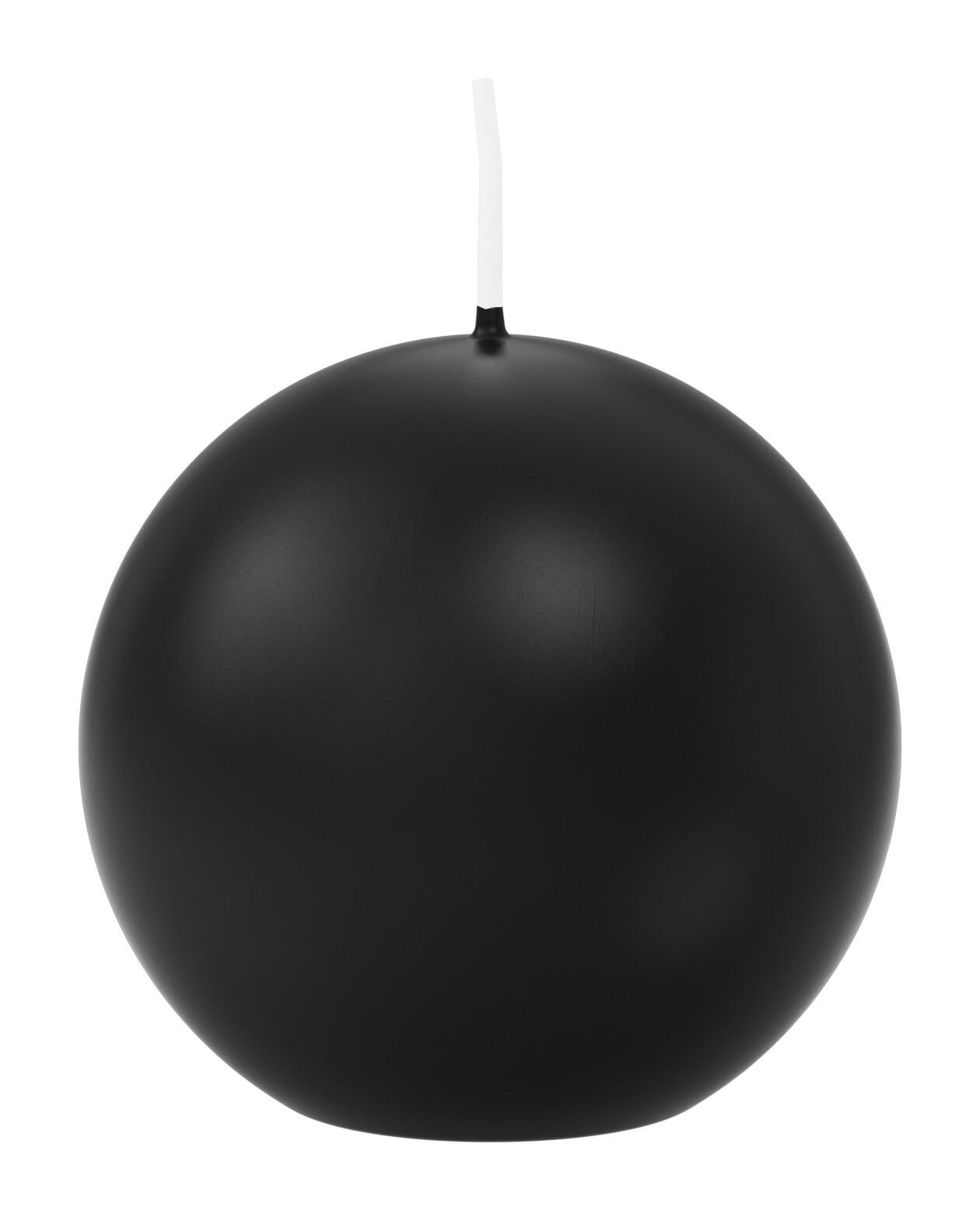 KUGELKERZEN Schwarz Ø 6 cm, 16 Stück - Schwarz, Paraffin (6/6/6cm) - Wiedemann Kerzen