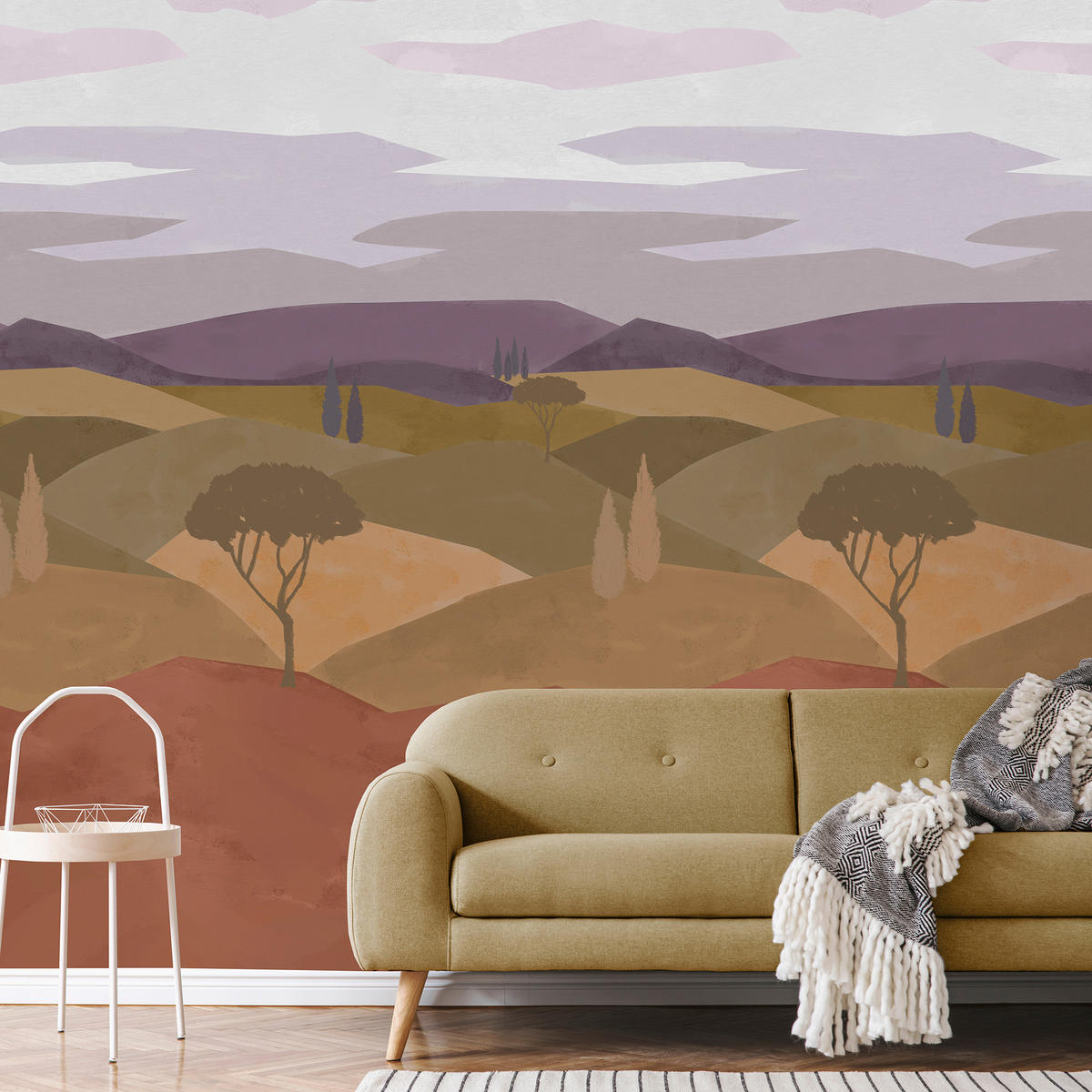 FOTOTAPETE Toskana Violett 280x159cm - Lila, Papier/Kunststoff (159/1cm) - Sublime