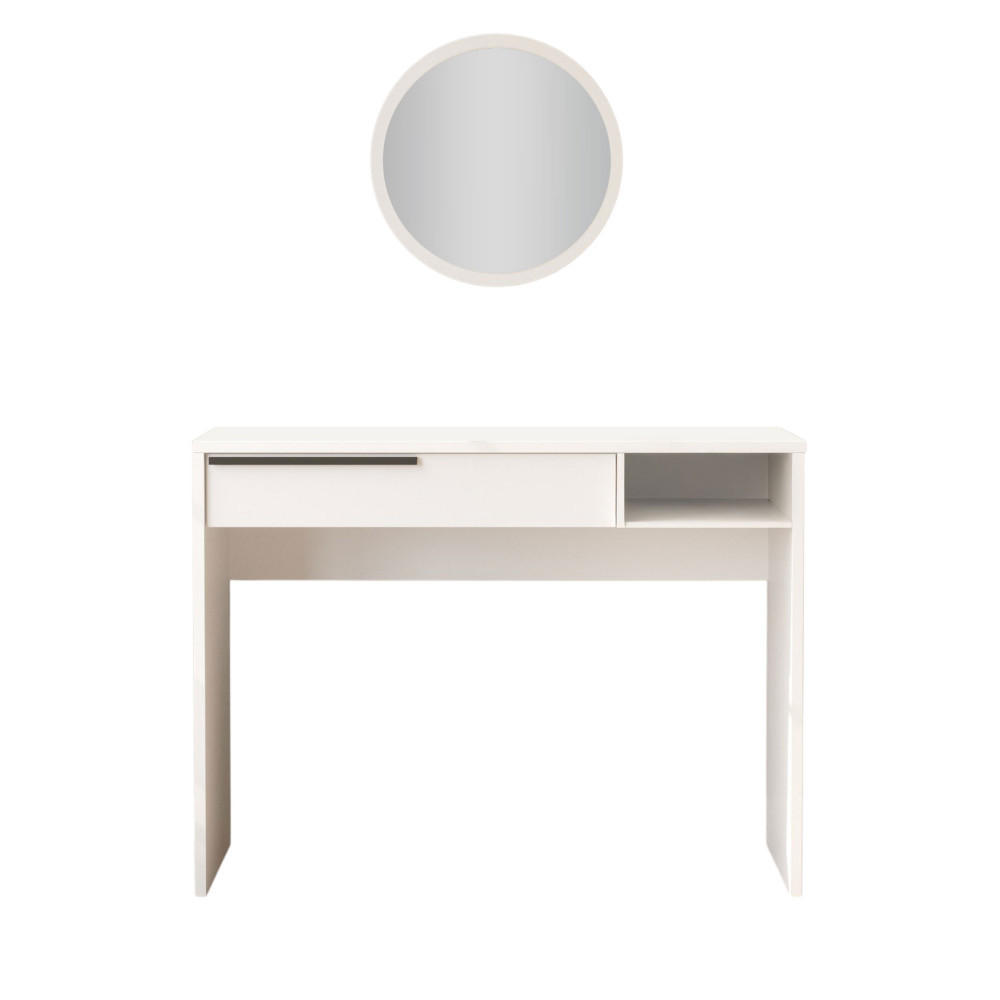FRISIERTISCH mit 1 Schublade und Spiegel zum Befestigen, B45 cm - Soya - Weiss - Weiß, Holz (45/75/44cm) - Drawer