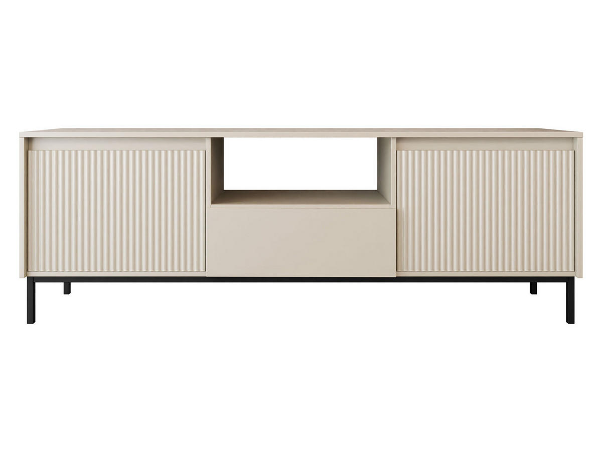TV-ELEMENT Ozmi 2K1SZ - Kaschmir/Schwarz, Holzwerkstoff/Metall (174/55/40cm) - MIRJAN24