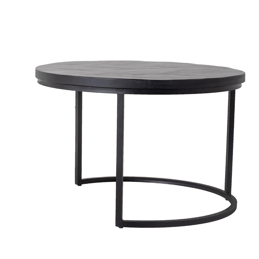 Thumbnail - Giga Meubel Couchtisch, Schwarz, Holz, Rund, 75x50x75 cm, Wohnzimmer, Wohnzimmertische, Couchtische