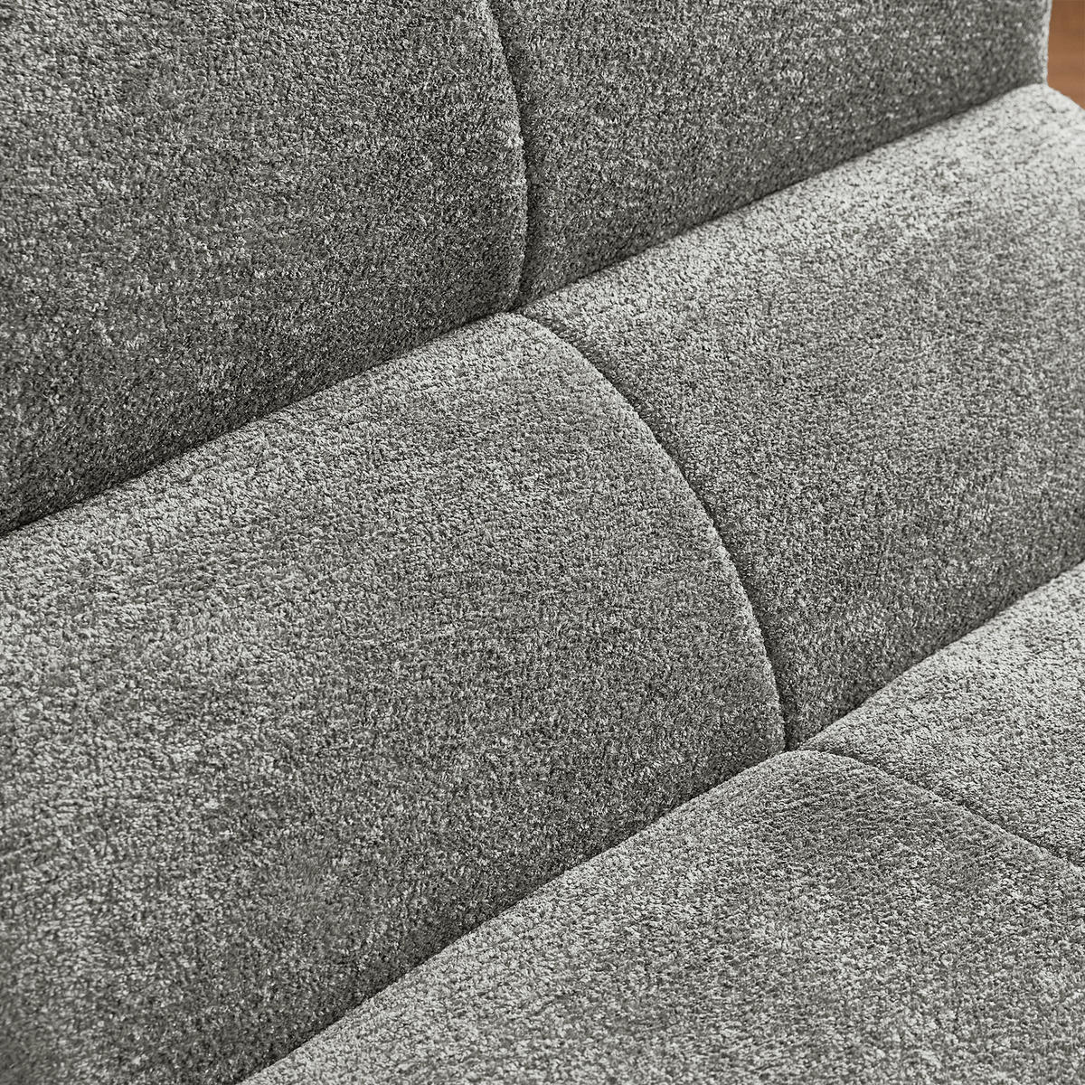 SESSEL Samt mit Regentropfen-Struktur Montagefrei - Hellgrau, Textil (93/79/109cm) - Urban Meuble