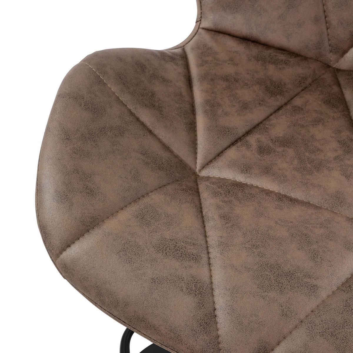 BARHOCKER Kunstleder braun 2er Set - Braun, Metall (41/110/47cm) - ML-DESIGN