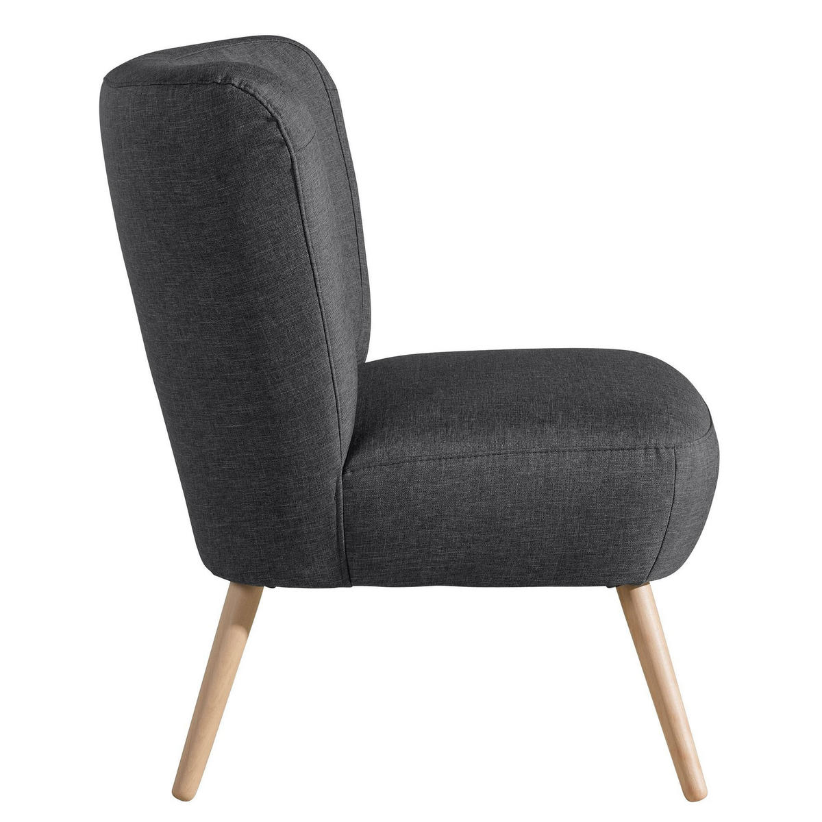SESSEL Kassi Bezug Flachgewebe Buche natur / graphit - Grau, Kunststoff (69/80/68cm) - 58aufmkessel